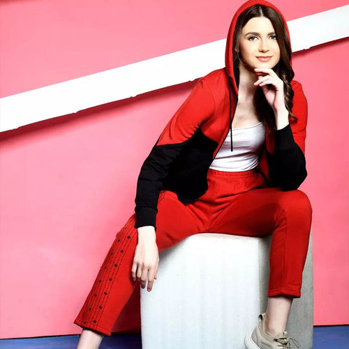 Tragicvintage Red and Black Tracksuit Set
